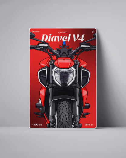 Targa "Cartoon" Ducati Diavel v4 [2023+]