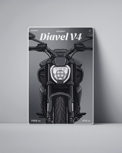 Targa "Cartoon" Ducati Diavel v4 [2023+]