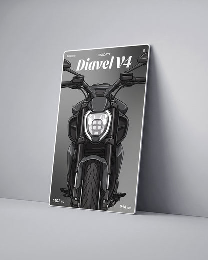 Targa "Cartoon" Ducati Diavel v4 [2023+]