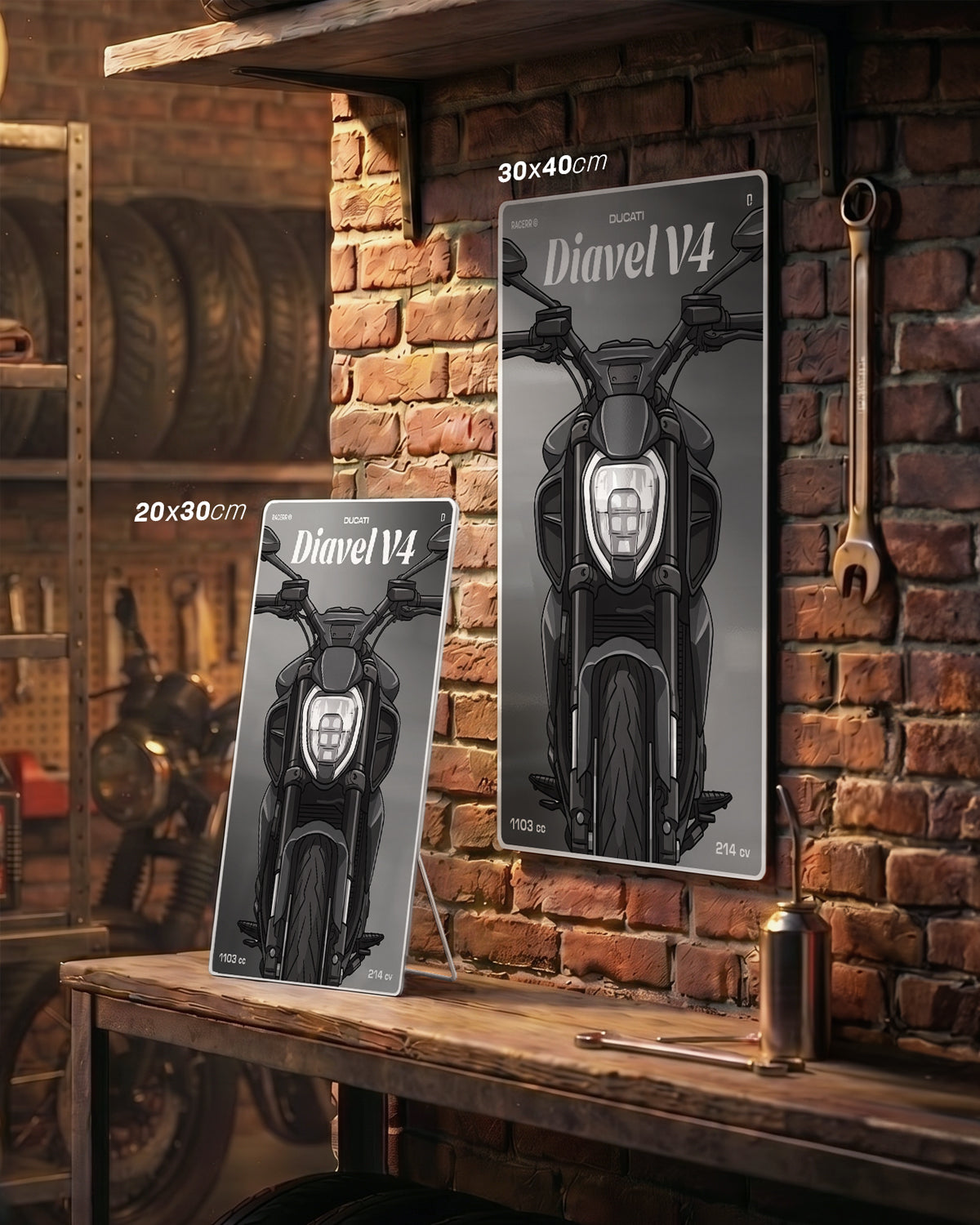 Targa "Cartoon" Ducati Diavel v4 [2023+]