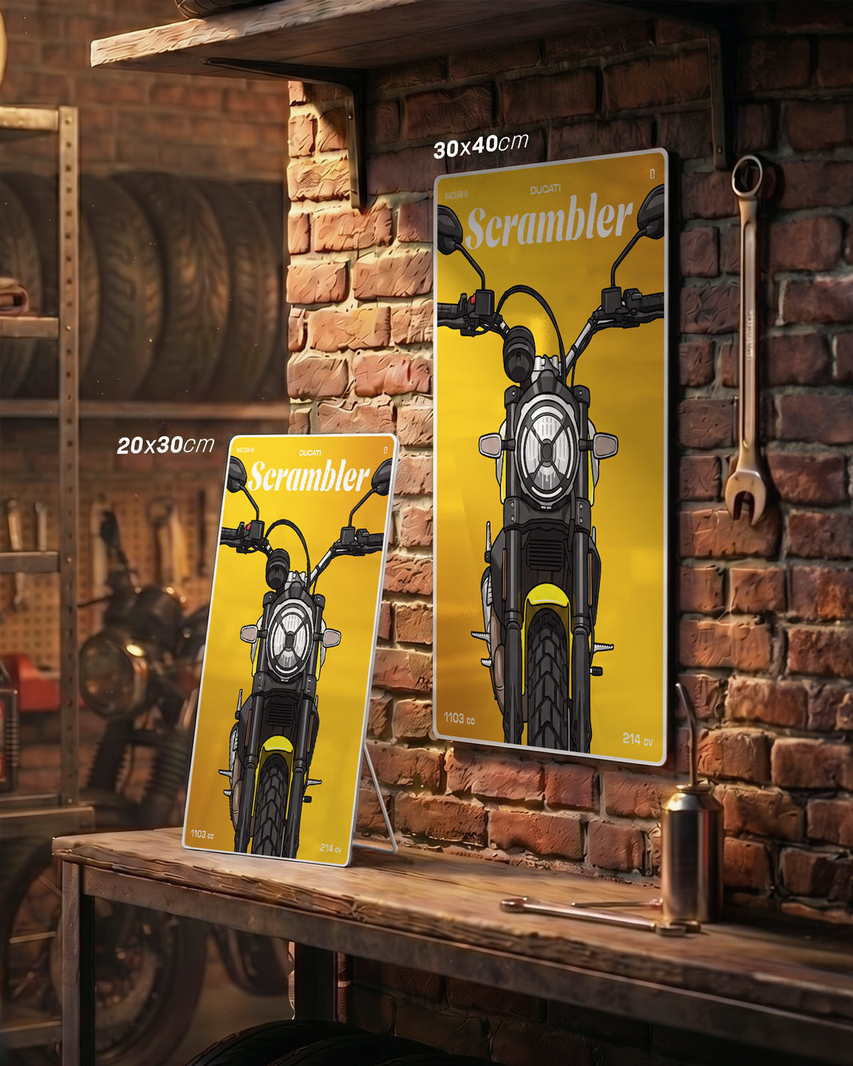 Targa "Cartoon" Ducati Scrambler [2015+]
