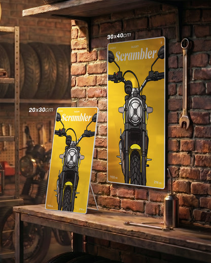 Targa "Cartoon" Ducati Scrambler [2015+]