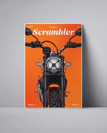 Targa "Cartoon" Ducati Scrambler [2015+]