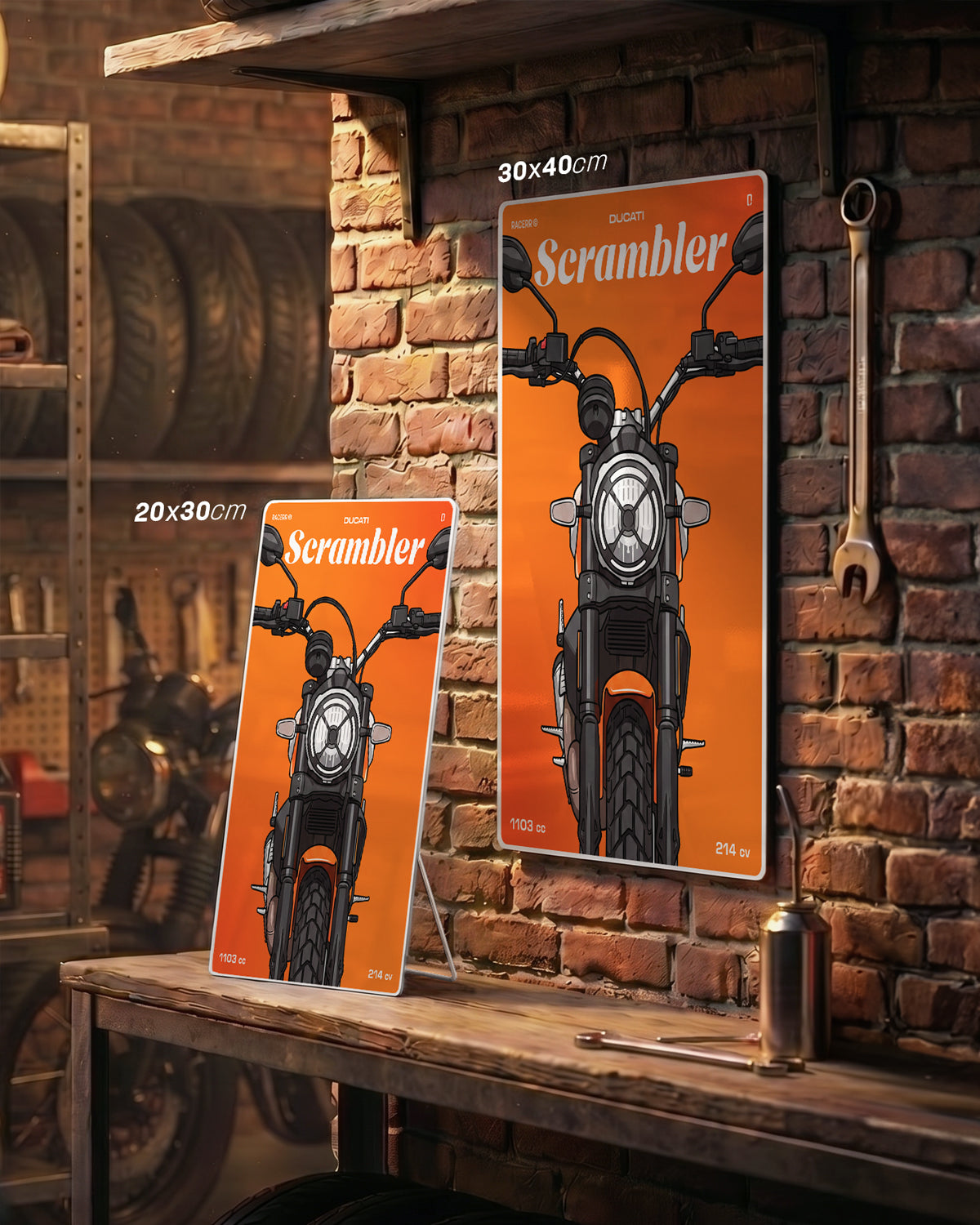 Targa "Cartoon" Ducati Scrambler [2015+]