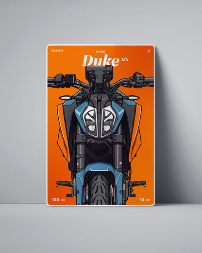 Targa "Cartoon" Ktm Duke 125 [2024+]
