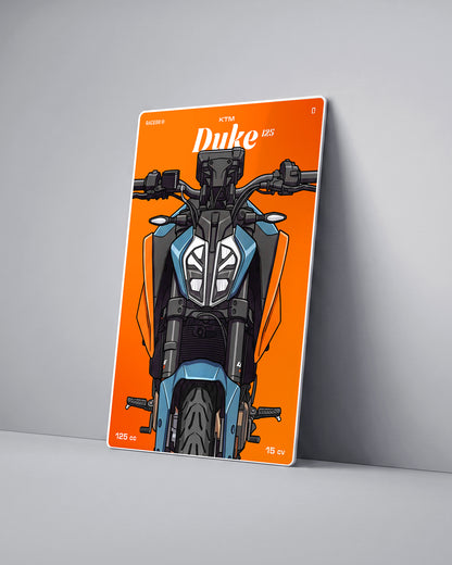 Targa "Cartoon" Ktm Duke 125 [2024+]