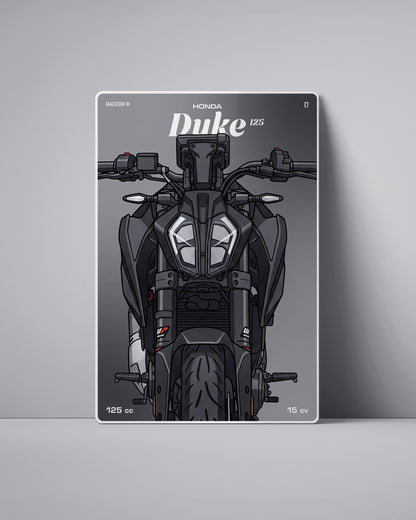 Targa "Cartoon" Ktm Duke 125 [2024+]