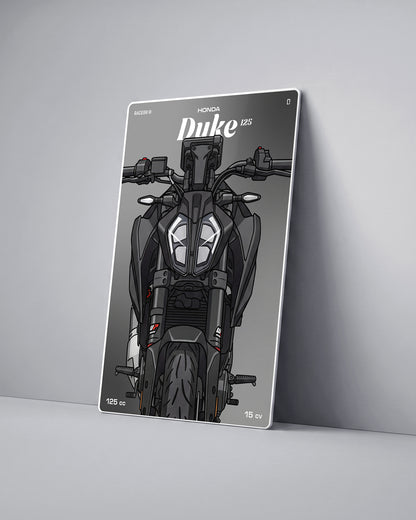 Targa "Cartoon" Ktm Duke 125 [2024+]