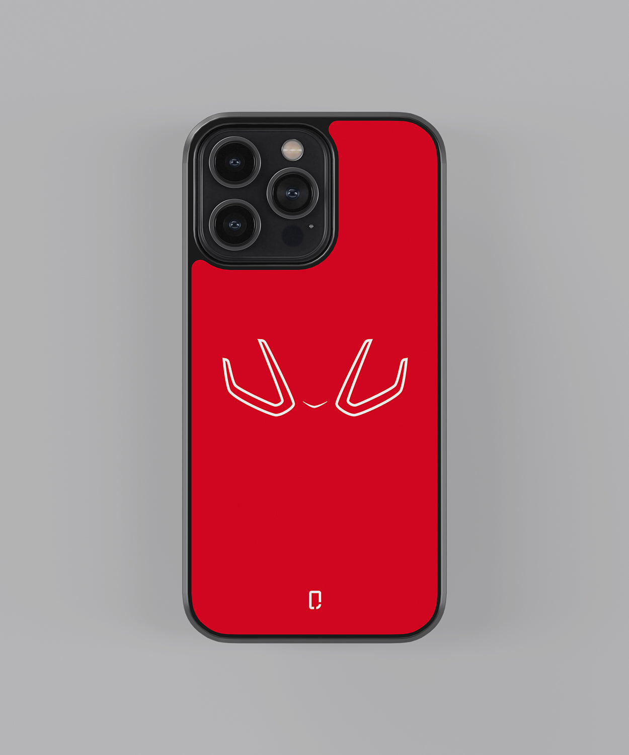 a red cell phone with a cell phone in it 