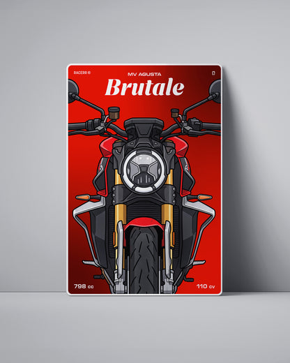 Targa "Cartoon" Mv Agusta Brutale [2020+]