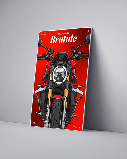 Targa "Cartoon" Mv Agusta Brutale [2020+]