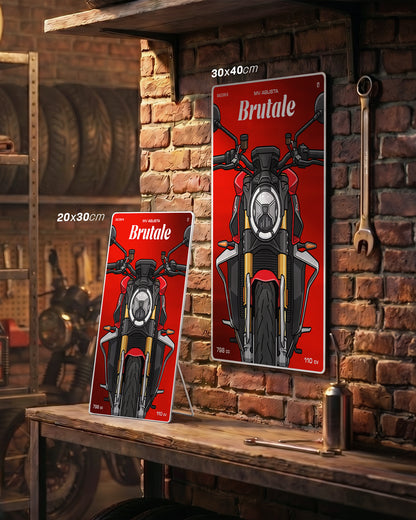 Targa "Cartoon" Mv Agusta Brutale [2020+]