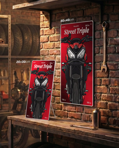 Targa "Cartoon" Triumph Street Triple 765 rs [2020+]